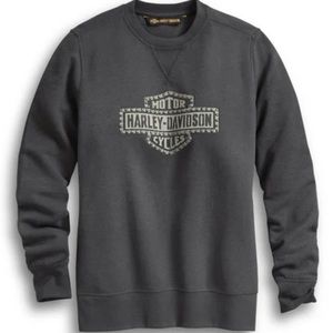 NWOT Harley Davidson Women's Studded Logo Pullover Sweatshirt Size M